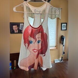 Racerback tank top with little mermaid design